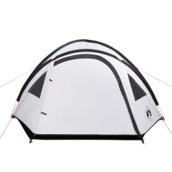 vidaXL Tenda da Campeggio 4 Persone Bianca 300x250x132 cm Taffetà 185T