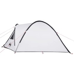 vidaXL Tenda da Campeggio 4 Persone Bianca 300x250x132 cm Taffetà 185T