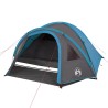 vidaXL Tenda da Campeggio 4 Persone Blu 300x250x132 cm Taffetà 185T