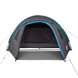 vidaXL Tenda da Campeggio 4 Persone Blu 300x250x132 cm Taffetà 185T