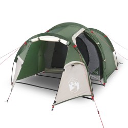 vidaXL Tenda da Campeggio 4 Persone Verde 360x140x105 cm Taffetà 185T