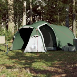 vidaXL Tenda da Campeggio 4 Persone Verde 360x140x105 cm Taffetà 185T