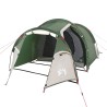 vidaXL Tenda da Campeggio 4 Persone Verde 360x140x105 cm Taffetà 185T