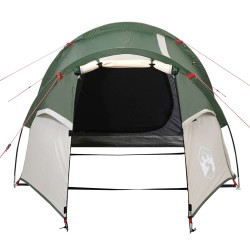 vidaXL Tenda da Campeggio 4 Persone Verde 360x140x105 cm Taffetà 185T