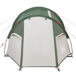 vidaXL Tenda da Campeggio 4 Persone Verde 360x140x105 cm Taffetà 185T