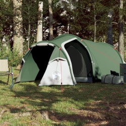 vidaXL Tenda da Campeggio 3 Persone Verde 370x185x116 cm Taffetà 185T