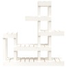 Supporto per Piante Bianco 92x25x97cm Legno Massello di Pino