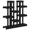    Supporto per Piante Nero 104,5x25x109,5 cm Legno Massello Pino