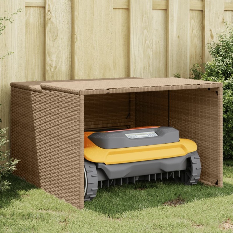 vidaXL Garage per Robot Tosaerba Beige 86x90x52/57 cm in Polyrattan