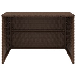 vidaXL Garage per Robot Tosaerba Marrone 86x90x52/57 cm in Polyrattan