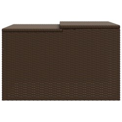 vidaXL Garage per Robot Tosaerba Marrone 86x90x52/57 cm in Polyrattan