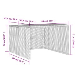 vidaXL Garage per Robot Tosaerba Marrone 86x90x52/57 cm in Polyrattan