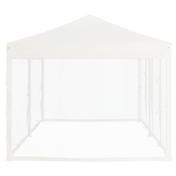 Tenda per Feste Pieghevole con Pareti Laterali Bianco 3x6 m