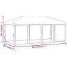 Tenda per Feste Pieghevole con Pareti Laterali Bianco 3x6 m