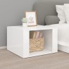    Comodino Bianco Lucido 57x55x36 cm in Legno ingegnerizzato