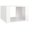    Comodino Bianco Lucido 57x55x36 cm in Legno ingegnerizzato