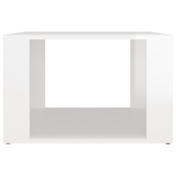    Comodino Bianco Lucido 57x55x36 cm in Legno ingegnerizzato