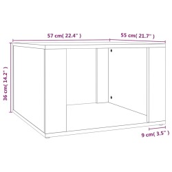    Comodino Bianco Lucido 57x55x36 cm in Legno ingegnerizzato