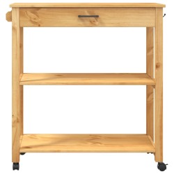 vidaXL Carrello da Cucina MONZA 84x40x90 cm in Legno Massello di Pino