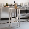 vidaXL Tavolo da Lavoro da Cucina 55x30x85 cm in Acciaio Inossidabile