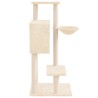    Albero per Gatti con Tiragraffi in Sisal Crema 108,5 cm