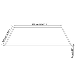 vidaXL Piano Tavolo in Vetro Temperato Quadrato 800x800 mm