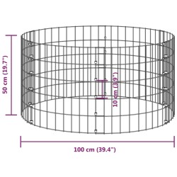 vidaXL Compostiera da Giardino Ø100x50 cm in Acciaio Zincato