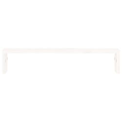 Supporto per Monitor Bianco 50x27x10 cm Legno Massello di Pino