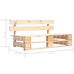 vidaXL Panca da Giardino su Pallet in Legno