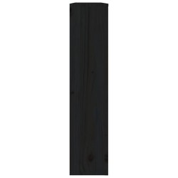 Copertura Termosifone Nera 108,5x19x84cm Legno Massello di Pino