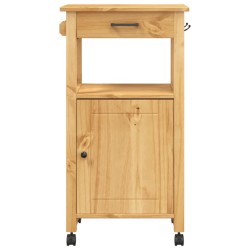 vidaXL Carrello da Cucina MONZA 48x40x90 cm in Legno Massello di Pino