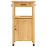 vidaXL Carrello da Cucina MONZA 48x40x90 cm in Legno Massello di Pino