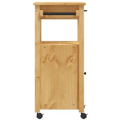 vidaXL Carrello da Cucina MONZA 48x40x90 cm in Legno Massello di Pino