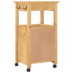 vidaXL Carrello da Cucina MONZA 48x40x90 cm in Legno Massello di Pino