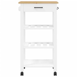 vidaXL Carrello da Cucina MONZA 48x40x90 cm in Legno Massello di Pino