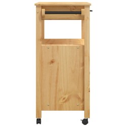 vidaXL Carrello da Cucina MONZA 84x40x90 cm in Legno Massello di Pino