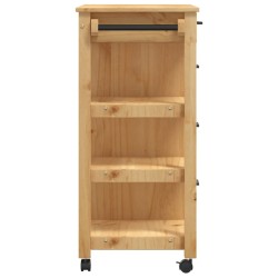 vidaXL Carrello da Cucina MONZA 84x40x90 cm in Legno Massello di Pino