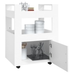    Carrello da Cucina Bianco 60x45x80 cm in Legno ingegnerizzato