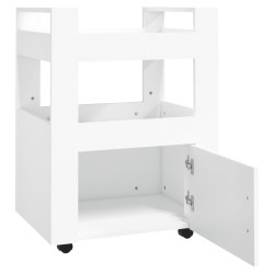    Carrello da Cucina Bianco 60x45x80 cm in Legno ingegnerizzato