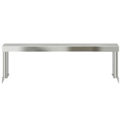 vidaXL Ripiano per Tavolo da Lavoro 110x30x35 cm in Acciaio Inox