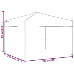 Tenda per Feste Pieghevole Antracite 3x3 m