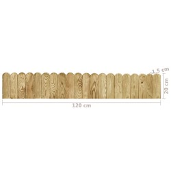 vidaXL Rotolo di Bordura Verde 120 cm in Legno di Pino impregnato