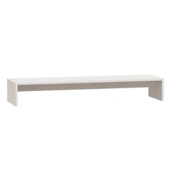 Supporto per Monitor Bianco 100x27x15 cm Legno Massello di Pino