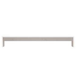 Supporto per Monitor Bianco 100x27x15 cm Legno Massello di Pino