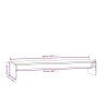 Supporto per Monitor Bianco 100x27x15 cm Legno Massello di Pino