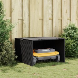 vidaXL Garage per Robot Tosaerba Nero 86x90x52/57 cm in Polyrattan