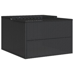 vidaXL Garage per Robot Tosaerba Nero 86x90x52/57 cm in Polyrattan