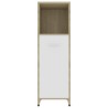 vidaXL Mobile Bagno Bianco Rovere Sonoma 30x30x95 cm Legno Multistrato