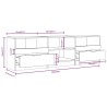 vidaXL Mobile TV Bianco Rovere Sonoma 150x33,5x45cm Legno Multistrato