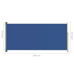    Tenda Laterale Retrattile per Patio 140x300 cm Blu